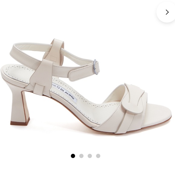 Manolo Blahnik 
Sandals in light beige leather Hydra Calf - Picture 6 of 8